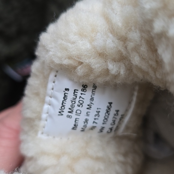 NEW L.L. Bean Women's Cozy Slipper Booties Pile Fleece Kelp Green size 8 - Picture 6 of 7